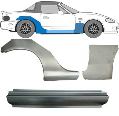 Reparatie dorpel + voorste spatbord + achterste spatbord voor Mazda MX-5 98-05 NB