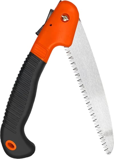 Vouwzaag - Handzaag takken - Tuinonderhoud buiten - Driezijdige slijptanden - 18 cm blad - Oranje