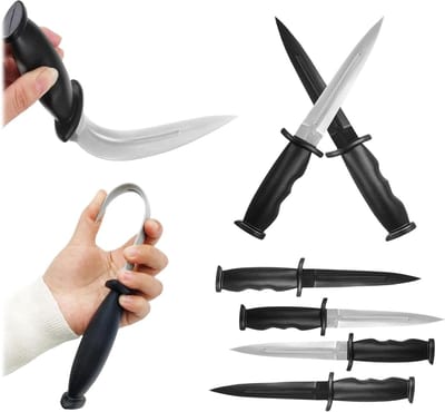 Set van 4 Neppistolen van Rubber voor Vechtkunst Training - Ideaal voor Zelfverdediging en Veiligheidsoefeningen