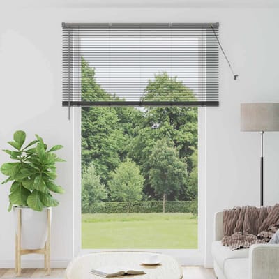 vidaXL - Venetiaanse - jaloezie - Donkergrijs - 220 - x - 140 - cm - 25 - mm - Aluminium