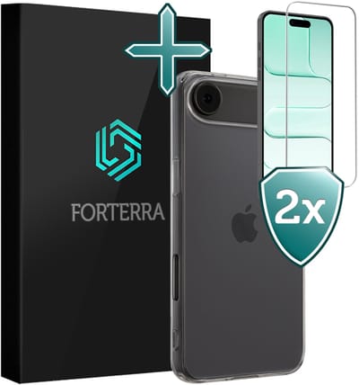 Hoesje Met 2x Screenprotector - Geschikt voor Apple iPhone Air - Sterk & Shockproof - Telefoon Hoes - Back Cover - Siliconen Case - Transparant