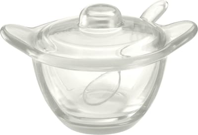 Guzzini Gocce Parmezeaanse kaas/suikerpot met lepel transparant - 0.2Ltr