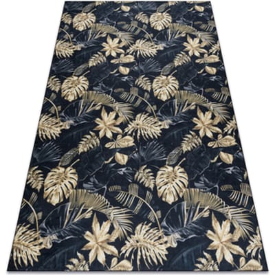Kleden Rugsx ANDRE 1311 tapijt wasbaar Monstera vertrekt antisl 80x150 cm