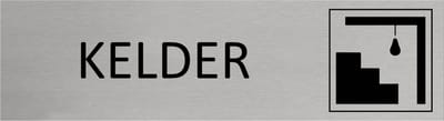 CombiCraft Aluminium deurbordje Kelder 165x45mm - per stuk