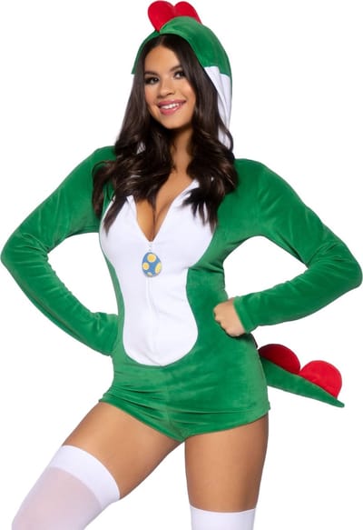 Korte jumpsuit voor vrouwen Leg Avenue Super Dino Gamer