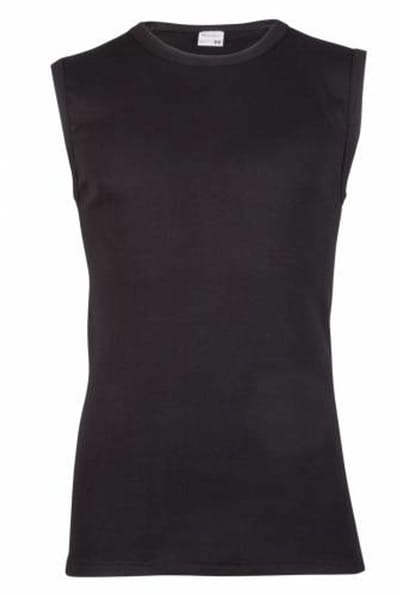 Beeren heren mouwloos shirt katoen  - XXXXL  - Zwart