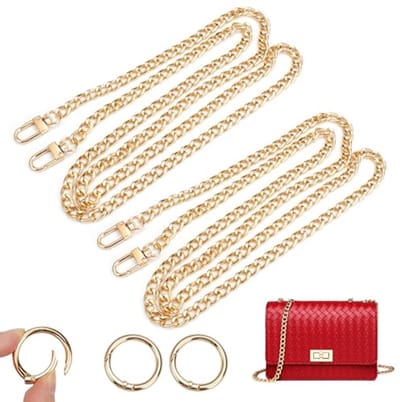 Gouden Draagriem voor Handtassen - 120 cm Metalen Ketting, Vervangbare Schouderriem, DIY Modeaccessoire
