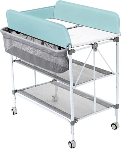 Draagbare Verschoontafel - Baby Aankleedstation - Baby Verzorgen - Opvouwbaar Ontwerp - Compact Formaat - Groen