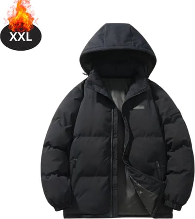 Livano Winterjas - Parka - Heren - Winter - Jas - Volwassen - Stijlvol - Zwart - XXL