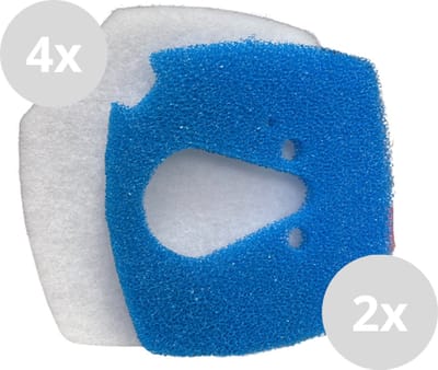 Geschikt voor Eheim professionel 3 (1200 XL en Thermo XLT) - 2x filterfoam / filterschuim en 4x filterfleece / filtervlies