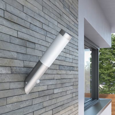 vidaXL Buitenlamp RVS Enego met sensor