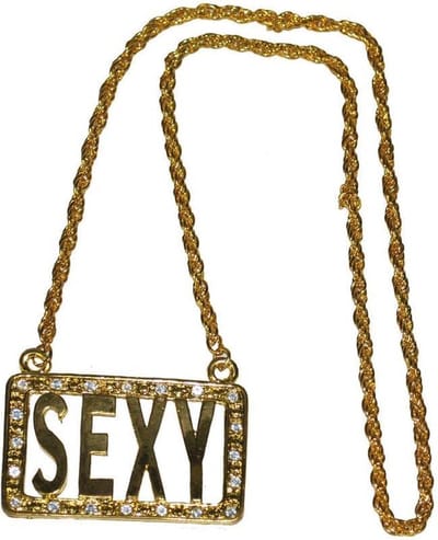 Halsketting sexy nep goud