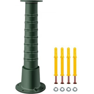 VEVOR Pompstandaard, Gietijzeren Antieke Handwaterpompstandaard, 22,86 x 22,86 x 66 cm Tuin Pomp Standaard, Gecoat met Spuitverf Handpompstandaard, 8 mm Dikke Buiswand met Vooraf Ingestelde Gaten