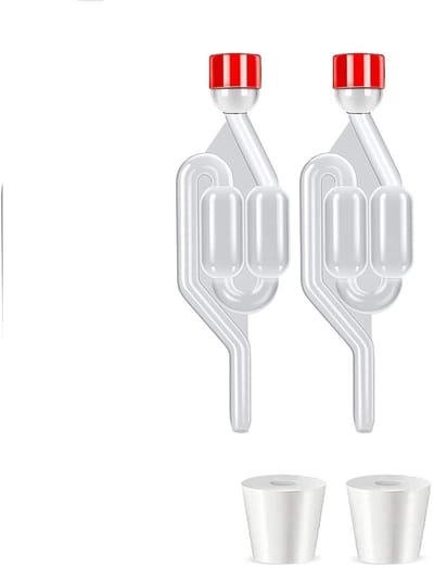 Dailygoods- Gistbuisjes Set van 2 - Fermentatiebuisjes - Kunststof - Hygiënische Gisting - Voedselveilig - Temperatuurbestendig - Luchtsluis