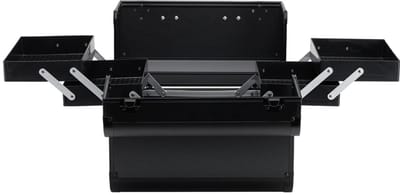Zwarte Make-up Koffer SC40 – Professionele Beautycase voor Visagie, Nagelstyling & Mobiel Gebruik