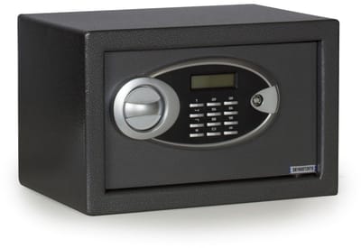 Elektronische kluis LCD - Zwart - 31x20x20cm - Wand- en vloerbevestiging - incl. sleutels en batterij