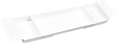 Badkuip Plateau - Badtafel Plank - Ontspannen in Bad - Telescopisch Verstelbaar - 55-78 cm - Wit