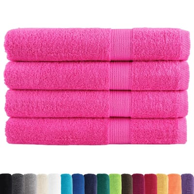 vidaXL - Saunadoeken - SOLUND - 4 - st - 600 - g/m² - 80x200 - cm - roze