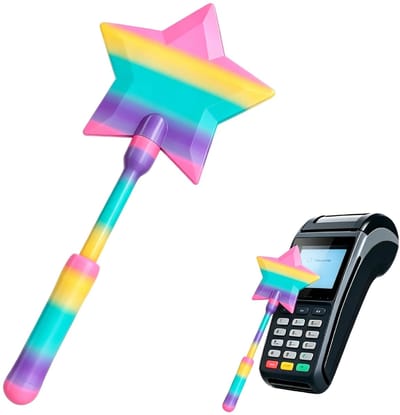 Dailygoods- Toverstaf Stervormig 3D-geprint - Magisch Betalen - Creditcardhouder - Ergonomische Handgreep - Lichtgewicht Accessoire - Perfect voor Pasjes - Kaarthouder