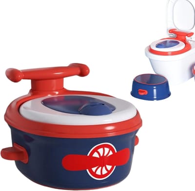 Zindelijkheidstraining Potje - Kinder Toilet - Hygiënisch Trainen - Antislip Onderkant - 37x32x19 cm - Vliegtuig