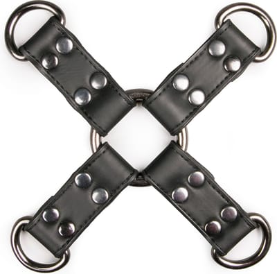 EasyToys - Kunstleren Hogtie - Duurzaam - Bondage Set - Handboeien - BDSM Set - BDSM Toys - Rollenspel Erotiek - Erotisch Spel - Sex Toys voor Vrouwen en Mannen - Zwart