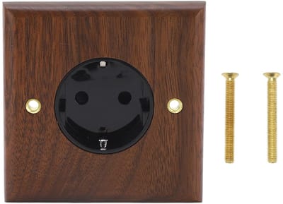 Store_9 - EU Standaard Stopcontact - Retro Stopcontact - Zwart - Lichtschakelaar - 16A 250V - Geschikt voor alle EU-apparaten - Hoogwaardige kwaliteit