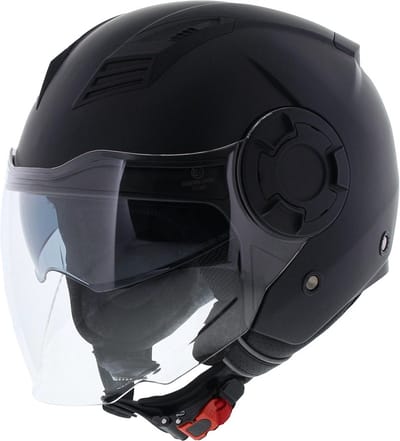 Vito Isola jethelm mat zwart XS - Scooterhelm & Motorhelm