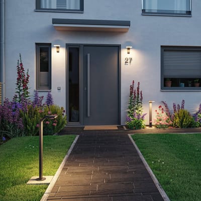 LED-wandarmatuur voor buiten Zenera zeewater bestendig IP44 150x194 mm 3000K 10W 700lm 230V Antraciet Metaal