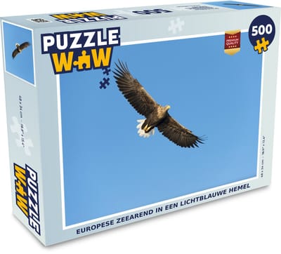 Puzzel Europese zeearend in een lichtblauwe hemel - Legpuzzel - Puzzel 500 stukjes