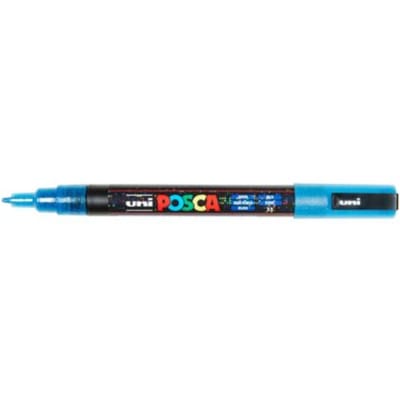 Posca marker met conische punt glitter schrijfdikte fijn donkerblauw