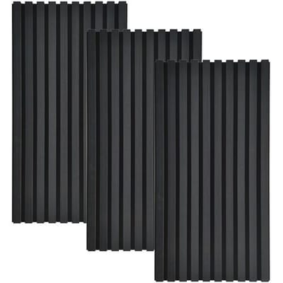 HOME DELUXE Akoestisch paneel SONIC (3 x 80 x 40 cm, Black Oak)