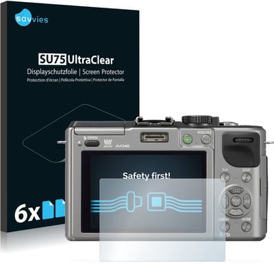 Savvies - Screenprotector voor Panasonic Lumix DMC-GX1 - Folie Beschermfolie transparant 6 Stuks