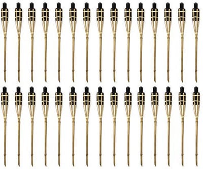 Bamboefakkels 30 stuks - Tuin Decoratie en Verlichting 90 cm