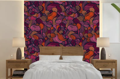 Behang - Fotobehang Patroon - Line art - Art nouveau - Breedte 240 cm x hoogte 240 cm