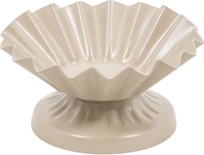 HomeBound by KY | Schaaltje metaal ribbels sand | 9.5x6.5x5.5cm | metalen schaaltje