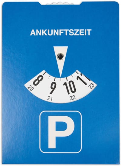 RNK Verlag parkeerschijf met laadschijf, karton, blauw/groen