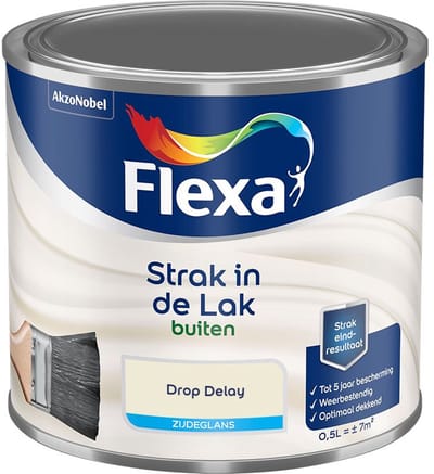 Flexa - Strak In De Lak Buitenlak Zijdeglans - Drop Delay - Mengverf - 500 Ml