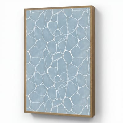 Wandlamp 70x100 cm - Oplaadbaar - Organisch - Patroon - Blauw - Wandlampen binnen woonkamer - Slaapkamer lamp - Decoratieve nachtlamp - Vloerlamp draadloos