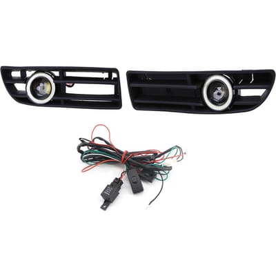 Mistlamp LED Front Bumper Grille DRL Lamp Onderdeel Vervanging Voor VW Jetta Bora Mk4 99-04 zwart