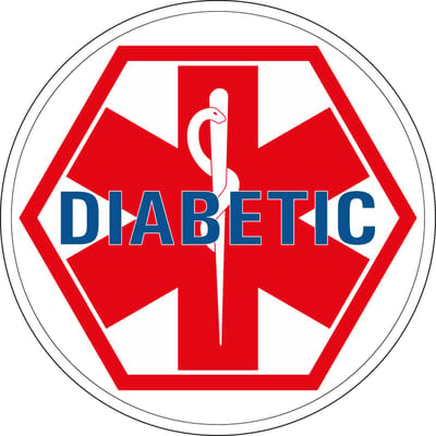 Diabetes sticker 50 mm - 10 stuks per kaart