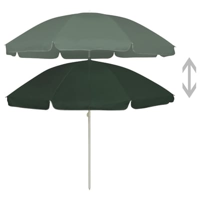 vidaXL - Strandparasol - 240 - cm - groen