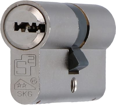 2 stuks - S2 veiligheidscilinder F6 30/30 SKG 2, dubbele profielcilinder (verschillend sluitend)
