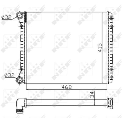Radiator, motorkoeling Economy Class NRF 58258A