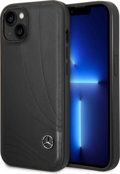 Mercedes-Benz Telefoonhoesje voor Apple iPhone 14 Plus - Zwart Pu Leer Back Cover - Bescherming & Stijl