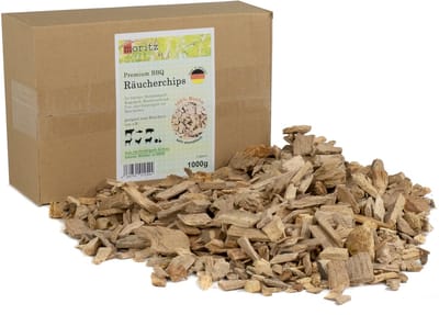 BBQ-rookchips beukenhout 1 kg, korrelgrootte 7–30 mm
