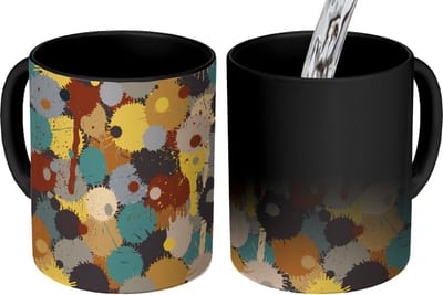 Magische Mok - Foto op Warmte Mokken - Koffiemok - Paintball - Camouflage - Patronen - Verf - Magic Mok - Beker - 350 ML - Theemok