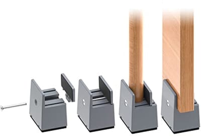 Verstelbare meubelverhogers 5 cm - Robuuste klemverhogers voor meubels - 2 stuks