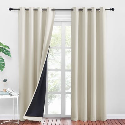 Dailygoods- Verduisteringsgordijnen 100% Verduisterend - Dubbele Gordijnen - Thermische Isolatie - 2 Stuks - 140x220cm - Lichtgewicht Polyester