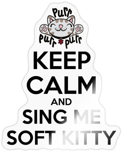 The Big Bang Theory Sing Soft Kitty Sticker Maat S (max. 10 x 10cm)