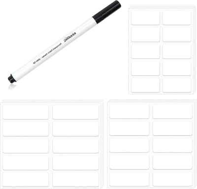 Set van 90 zelfklevende kledinglabels in 3 maten (30/45/50mm) - wasmachinebestendig en eenvoudig te markeren